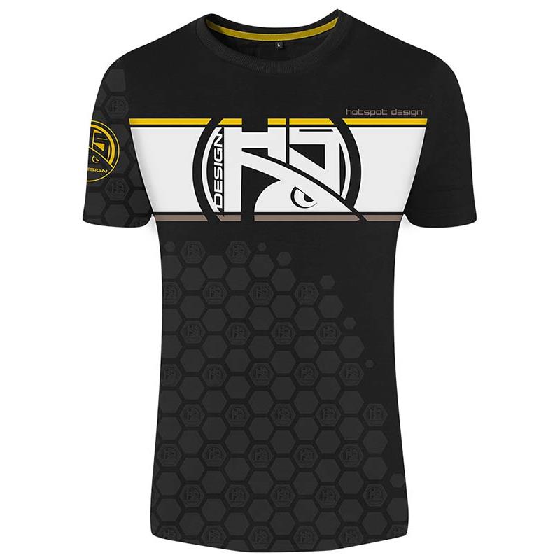 Tee Shirt Manches Courtes Homme Hot Spot Design Linear Catfish - Noir