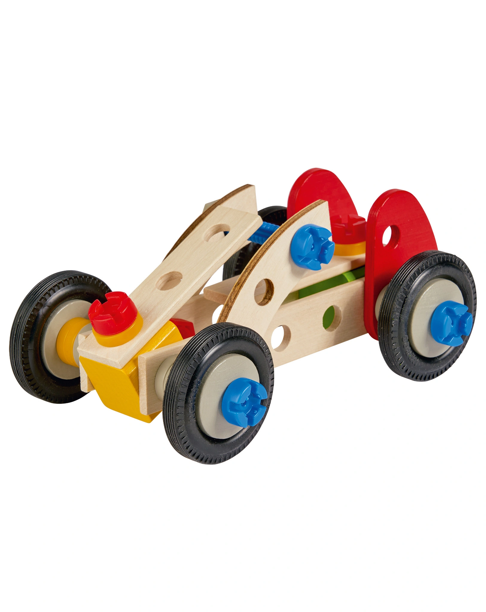 Holz-Rennauto CONSTRUCTOR 50-teilig in bunt