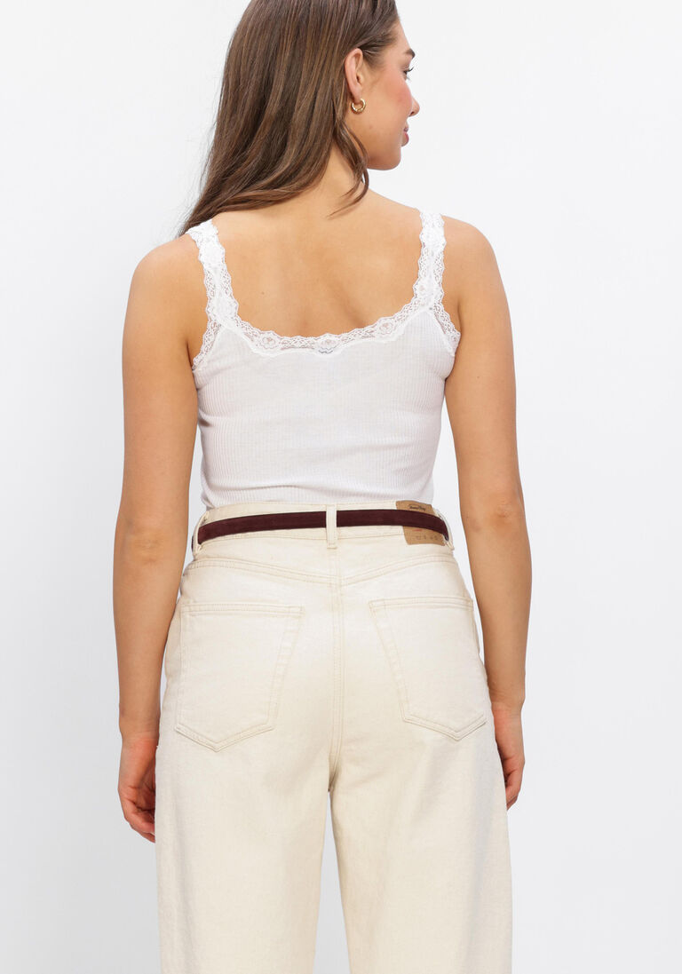 witte rosemunde top babette deep back silk top