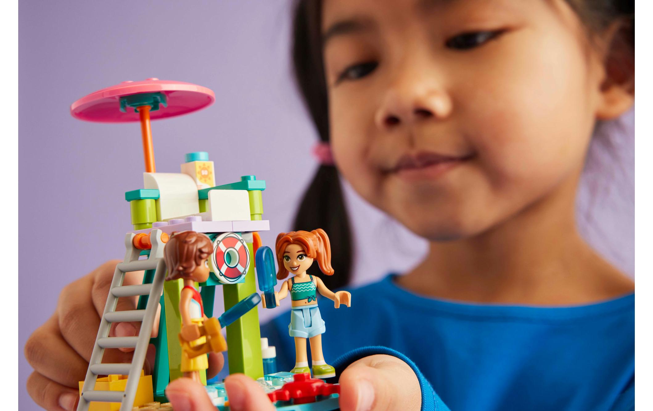 Friends Rettungsschwimmer Aussichtsturm mit Jetskis 42623Farbenfrohes Bau- und Spielset