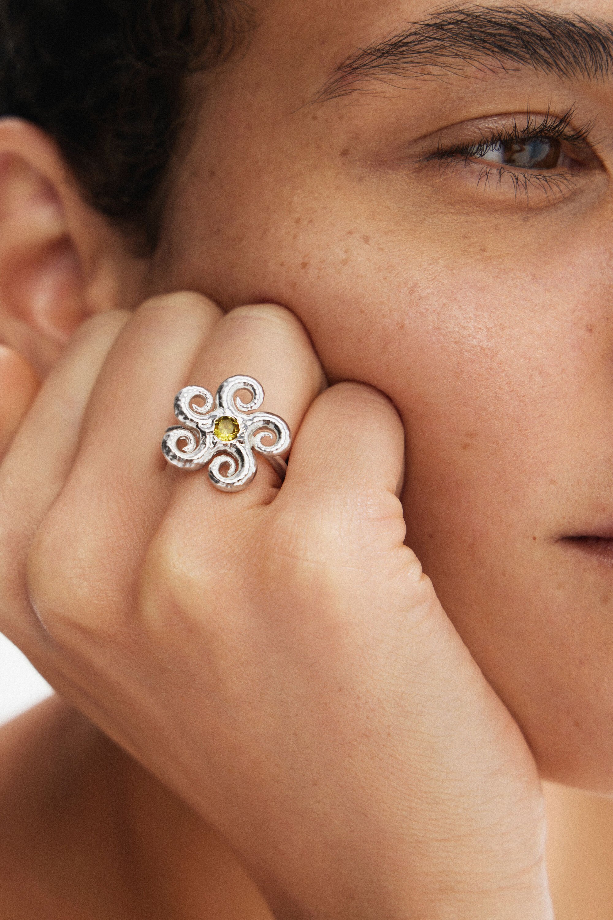 Bague étoile plaquée argent Zalio