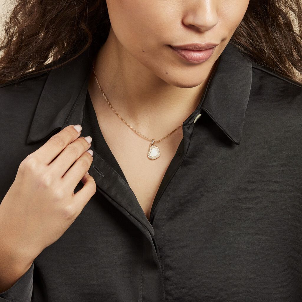 Collier Plaqué Or Jaune Aludra Oxydes De Zirconium