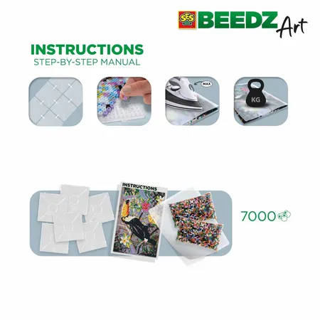 SES Creative Beedz art – Tucan, 7000 Bügelperlen