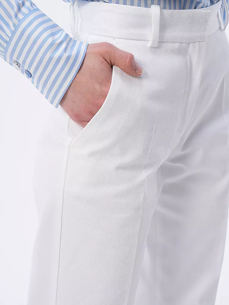 CALVIN KLEIN Hose Bootcut Fit weiss
