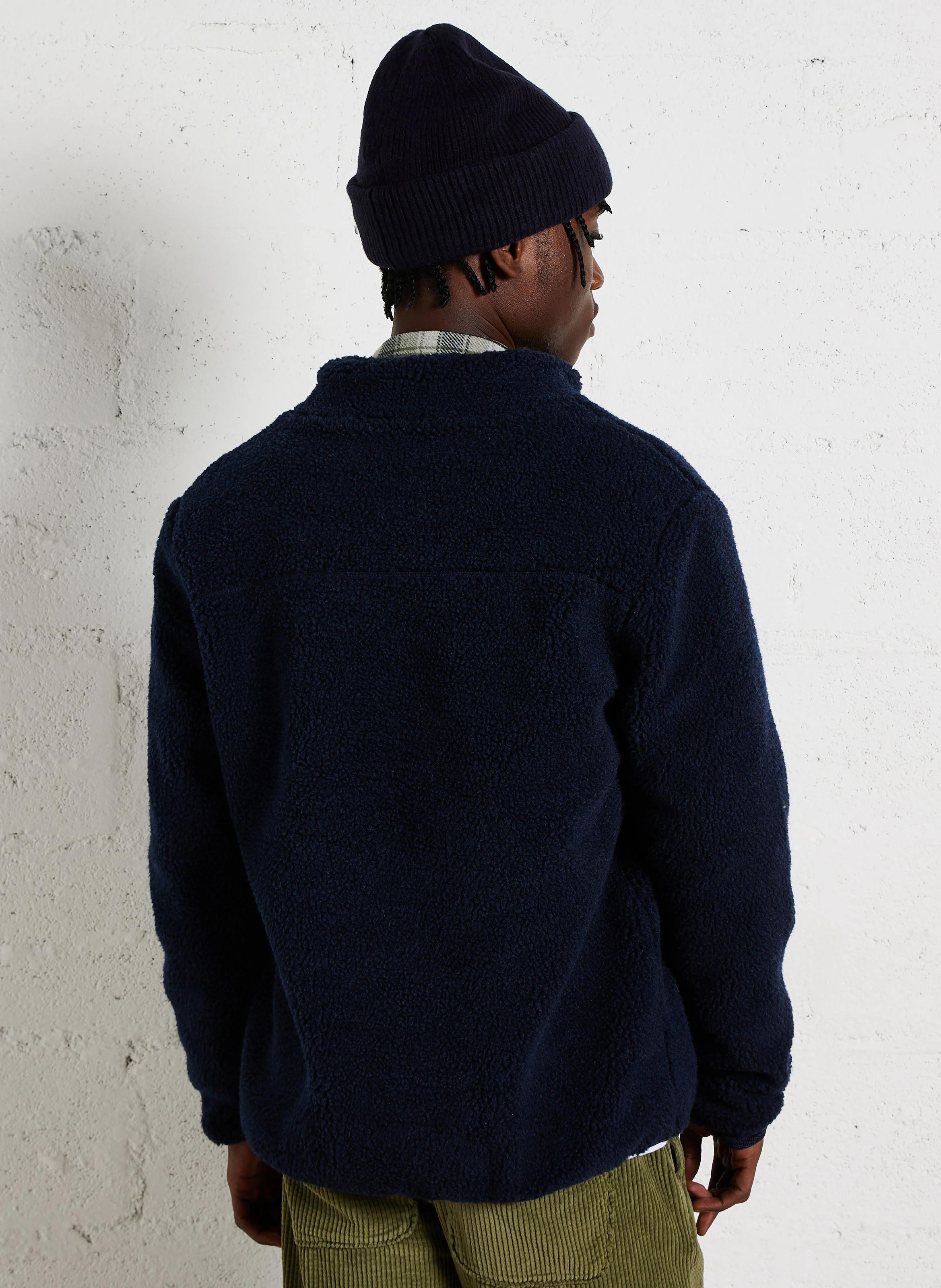 Veste col montant en polaire | Bleu