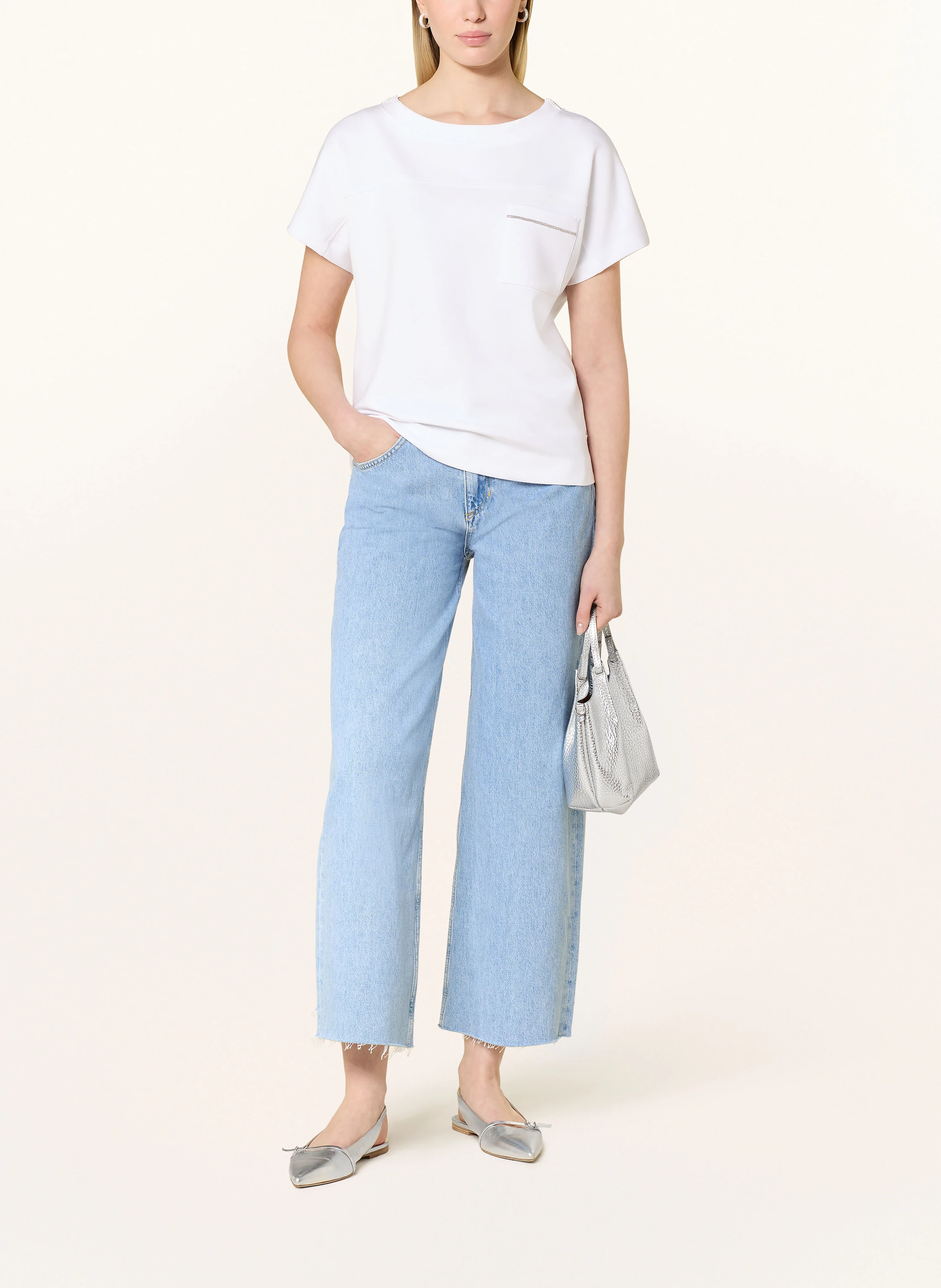 monari Sweatshirt mit Schmucksteinen