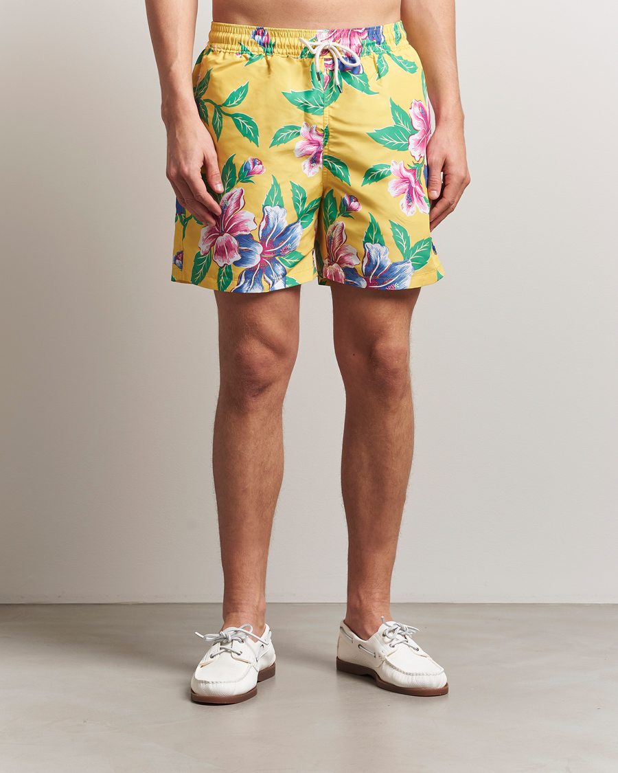 Polo Ralph Lauren Traveler Recycled Swimshorts Iconic Hibiscus Yellow