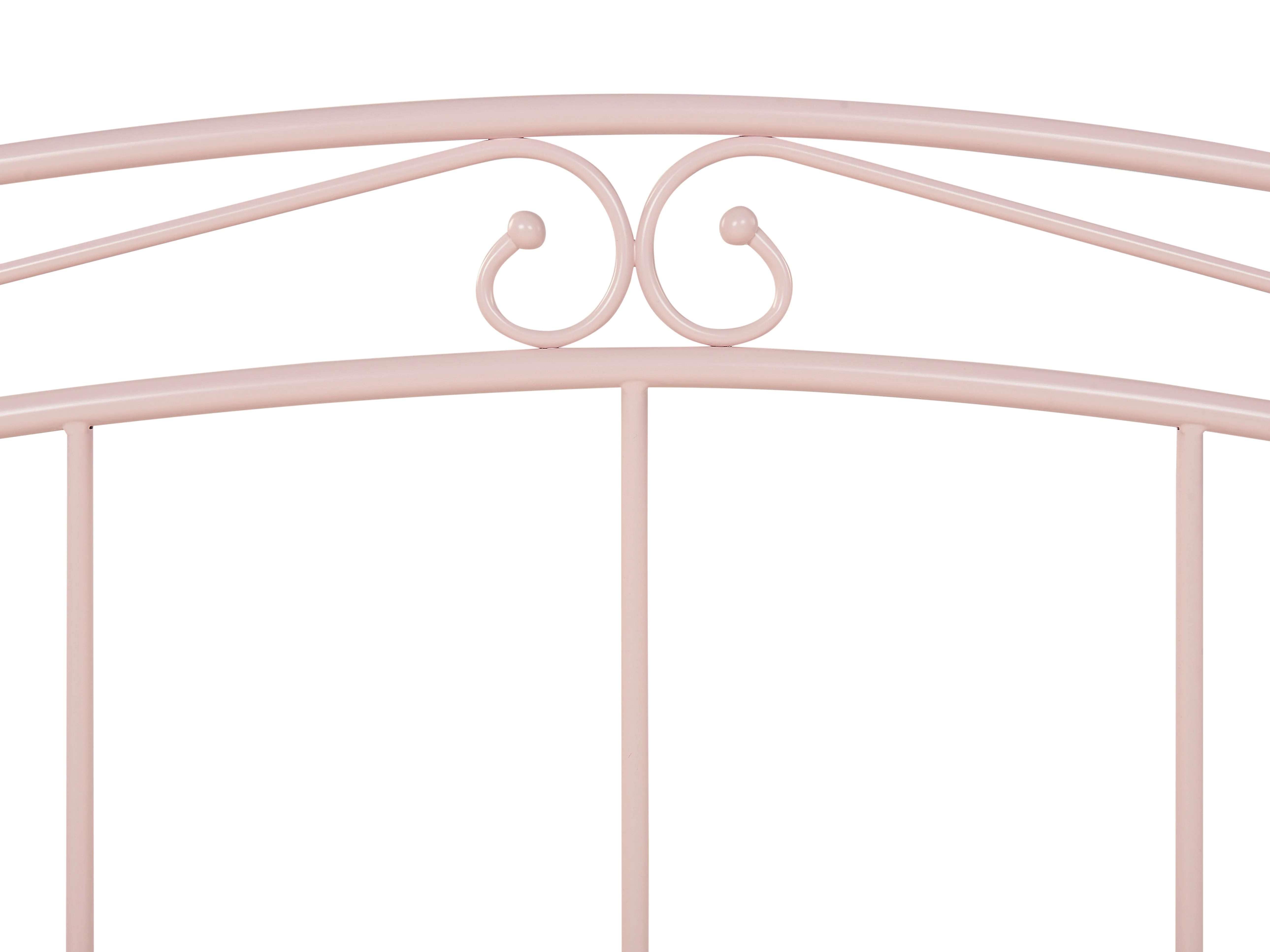 Onderschuifbed Metaal TULLE 90 x 200 cm Pastelroze