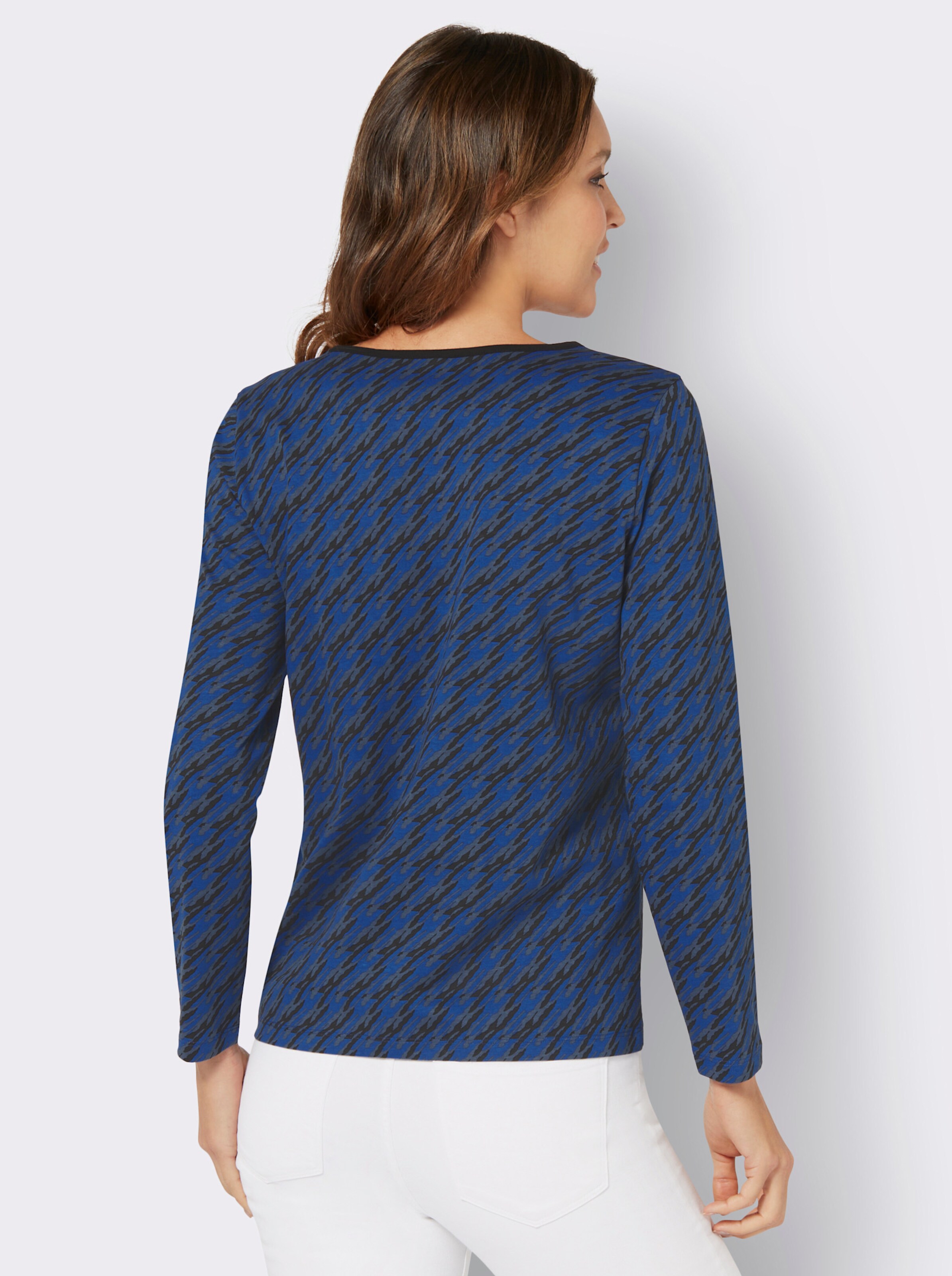 Langarmshirt im grafischen Muster