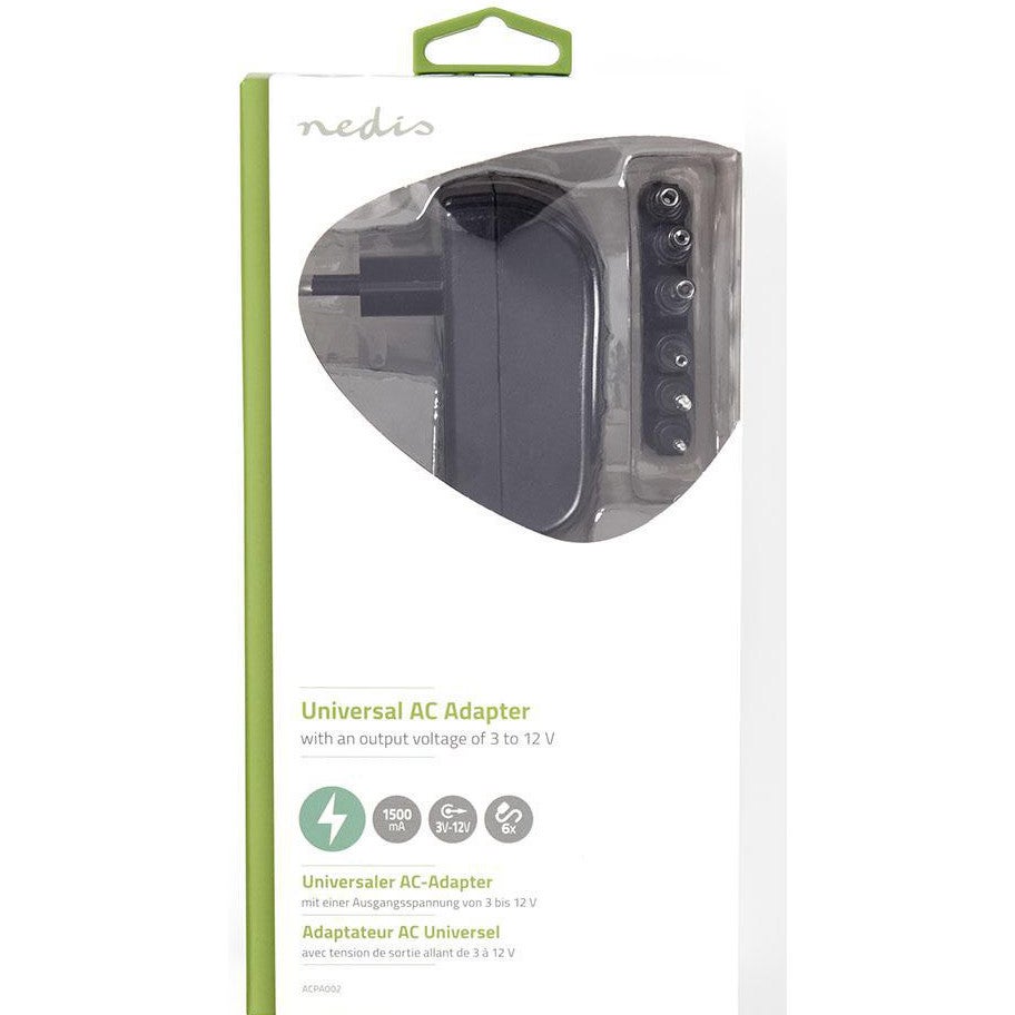 Nedis ACPA002 universele adapter 1500 mA, 3-12V