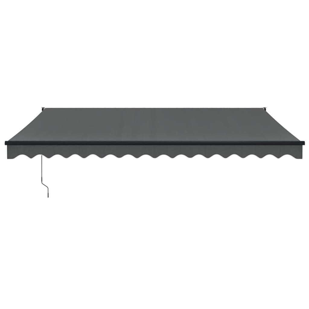 Auvent rétractable anthracite 4x3 m tissu et aluminium