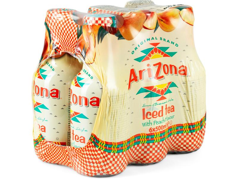 AriZona Iced Tea Peach 6 Stück x 0.5 l Erfrischungsgetränk mit Pfirsichgeschmack