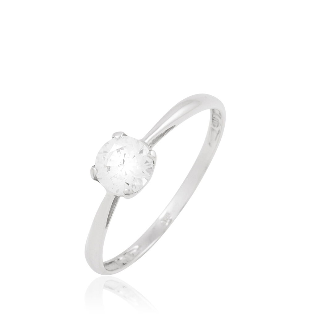 Bague Ornelle Or Blanc Oxyde De Zirconium