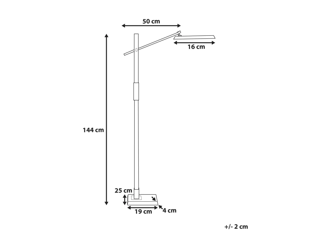 Lampadaire LED AQUARIUS Avec variateur Métal Gris foncé