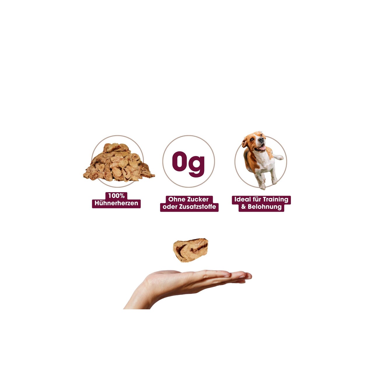 KAUDAS HühnerherzenPur Natursnack 2x60 g