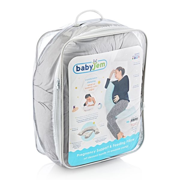 Babyjem Slaap En Voedingskussen Grey