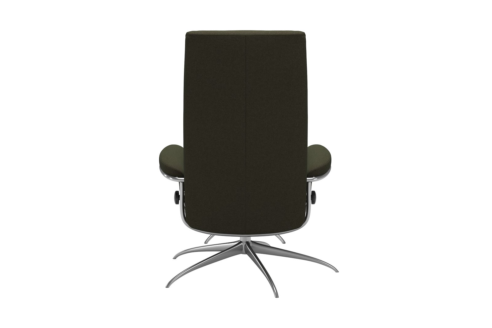 London lenestol m/krakk Tekstil Calido Green - Star - Chrome