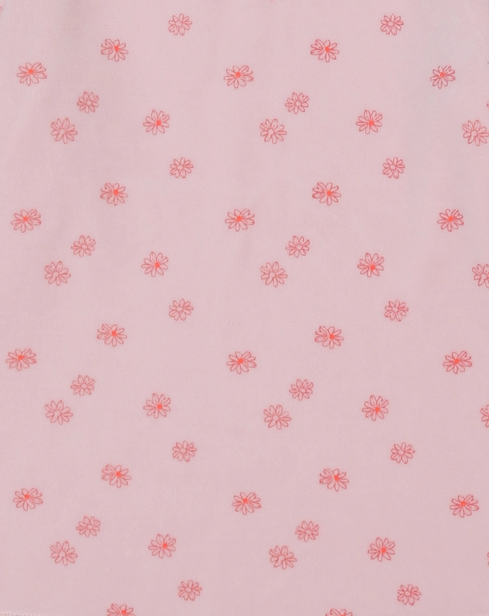 Nicki-Schlafanzug lang BLÜMCHEN in rosa