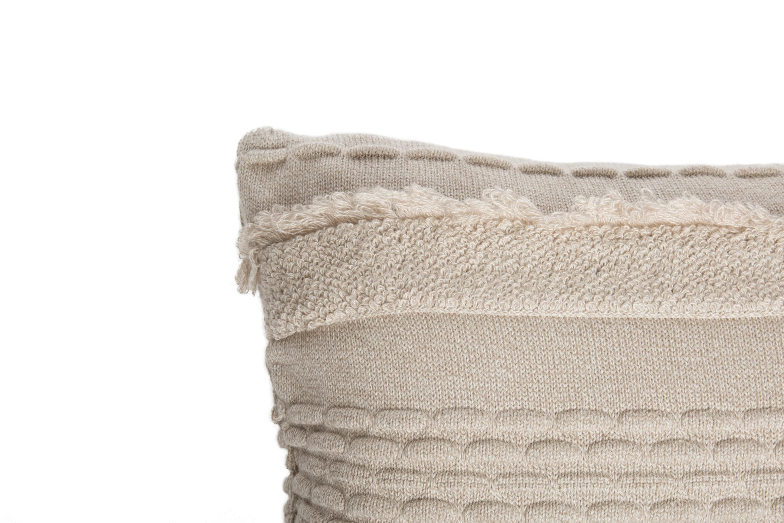 AIR - Coussin en tricot en coton | Beige