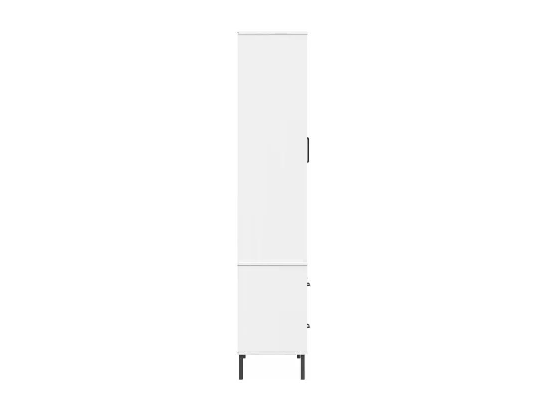 Bibliothèque avec pieds en métal Blanc 85x35x172,5 cm Bois OSLO