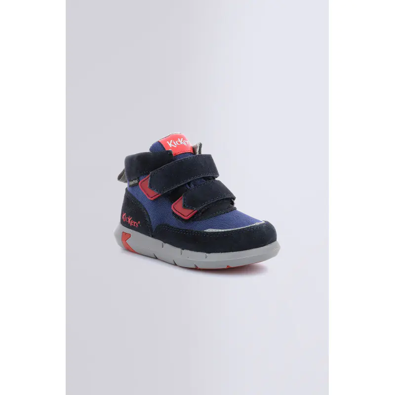 JUNIBO MARINE ROUGE SNEAKERS HAUTES Cuir Garçon