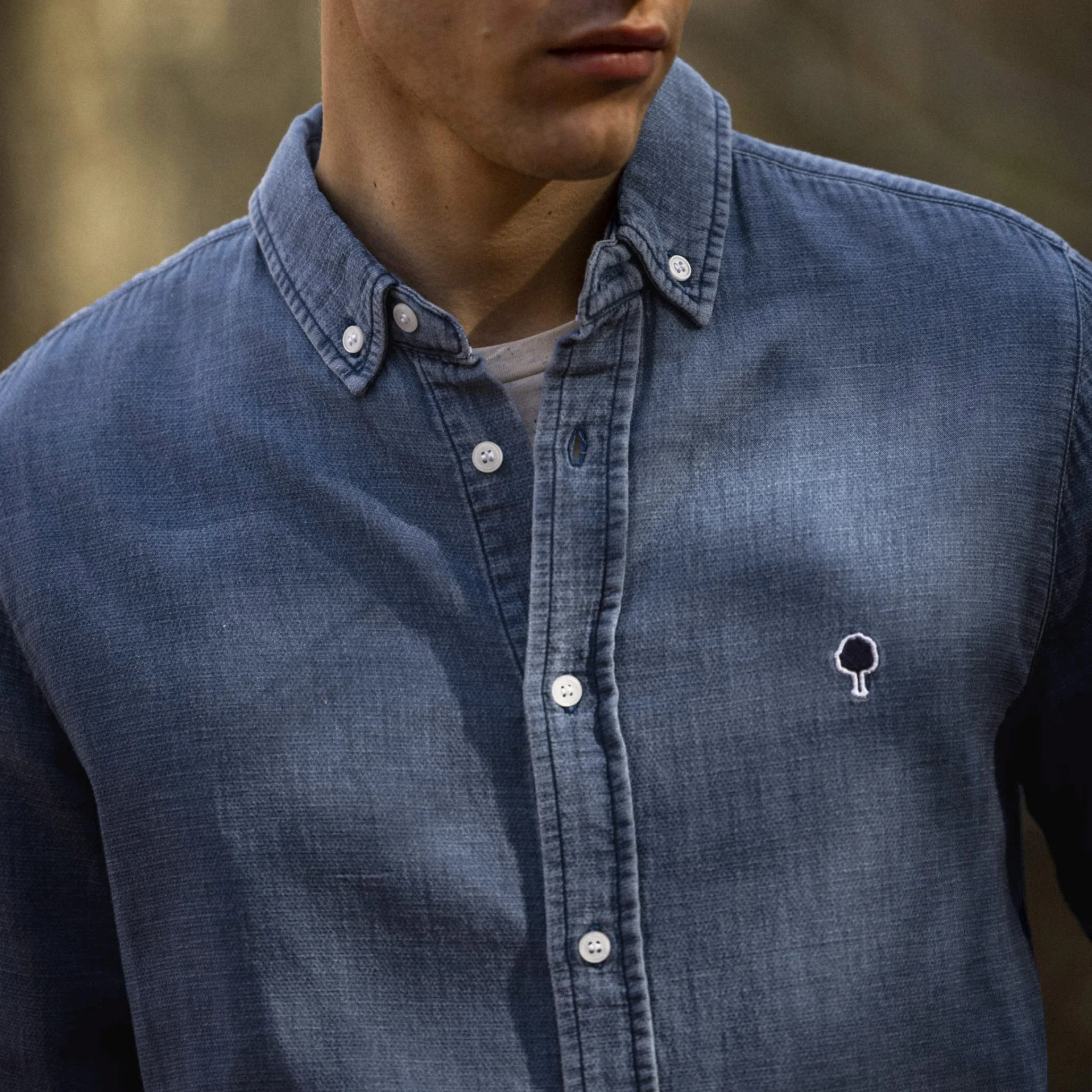 Chemise classique denim foncé coton - modèle Ivoy