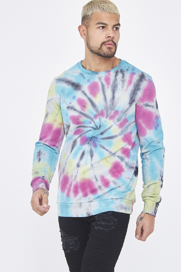 Sweat multicolore à motif psychédélique