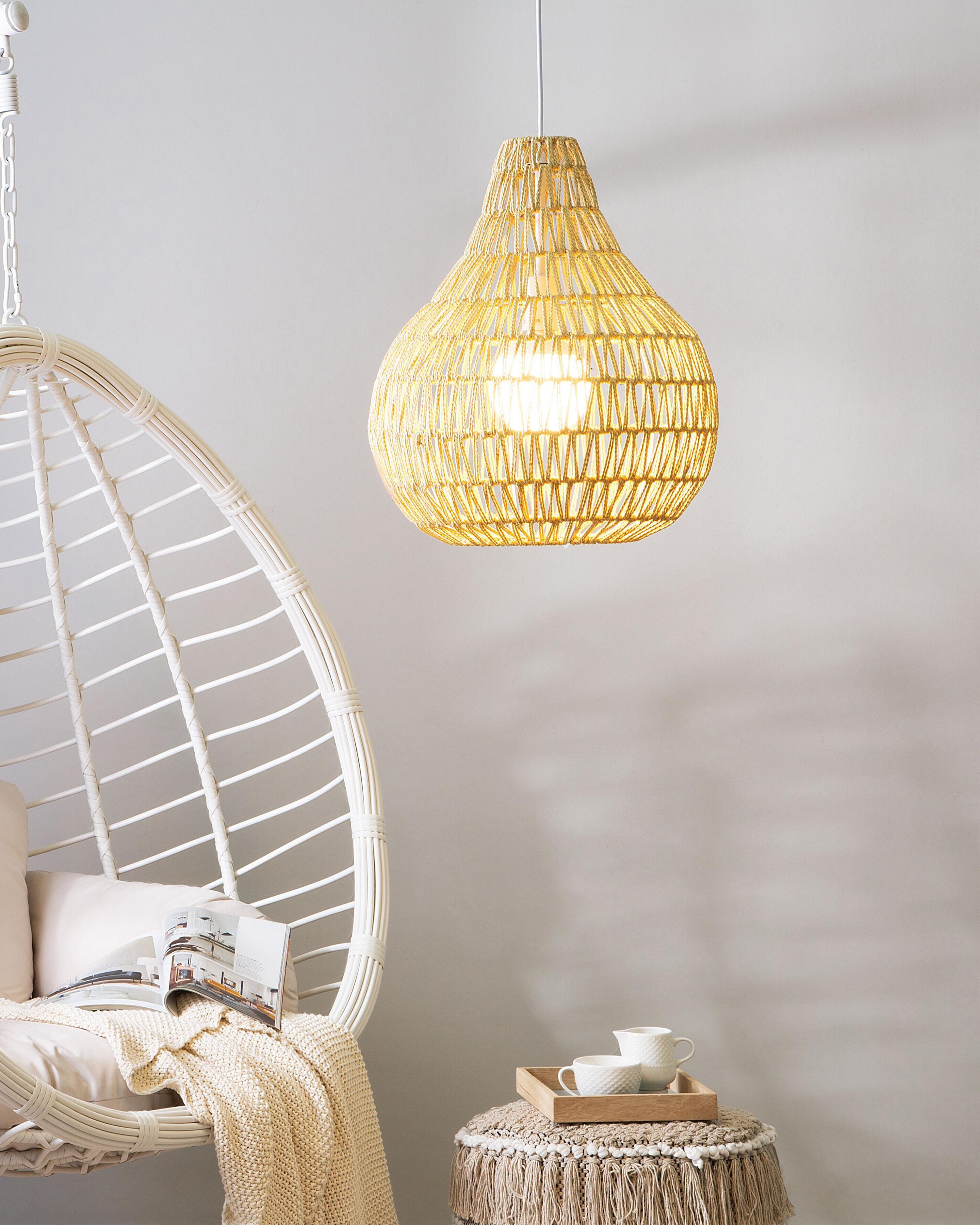 Hanglamp MOLOPO Papierkoord Zandbeige