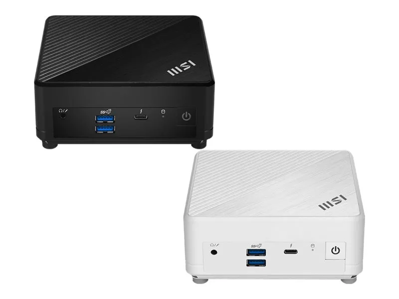 MSI Cubi 5 12M 001EU - Mini PC Core i7 1255U / op til 4.7 GHz - RAM 16 GB - SSD 512 GB - NVMe - Intel Iris Xe Graphics - IEEE 802.11ax (Wi-Fi 6E), Bluetooth 5.3, Gigabit Ethernet, 2.5 Gigabit Ethernet - Win 11 Pro - skærm: ingen - sort