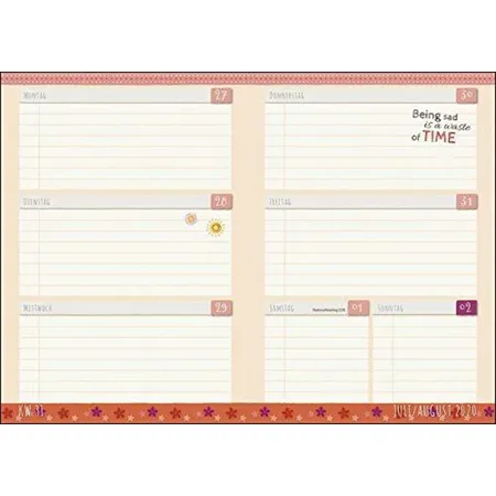Heye Schülerkalender Floral Streifen, A5, 2020 bis 2021