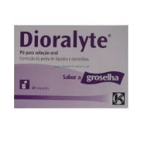 Dioralyte (Sabor Groselha) x 20 pó sol oral saq