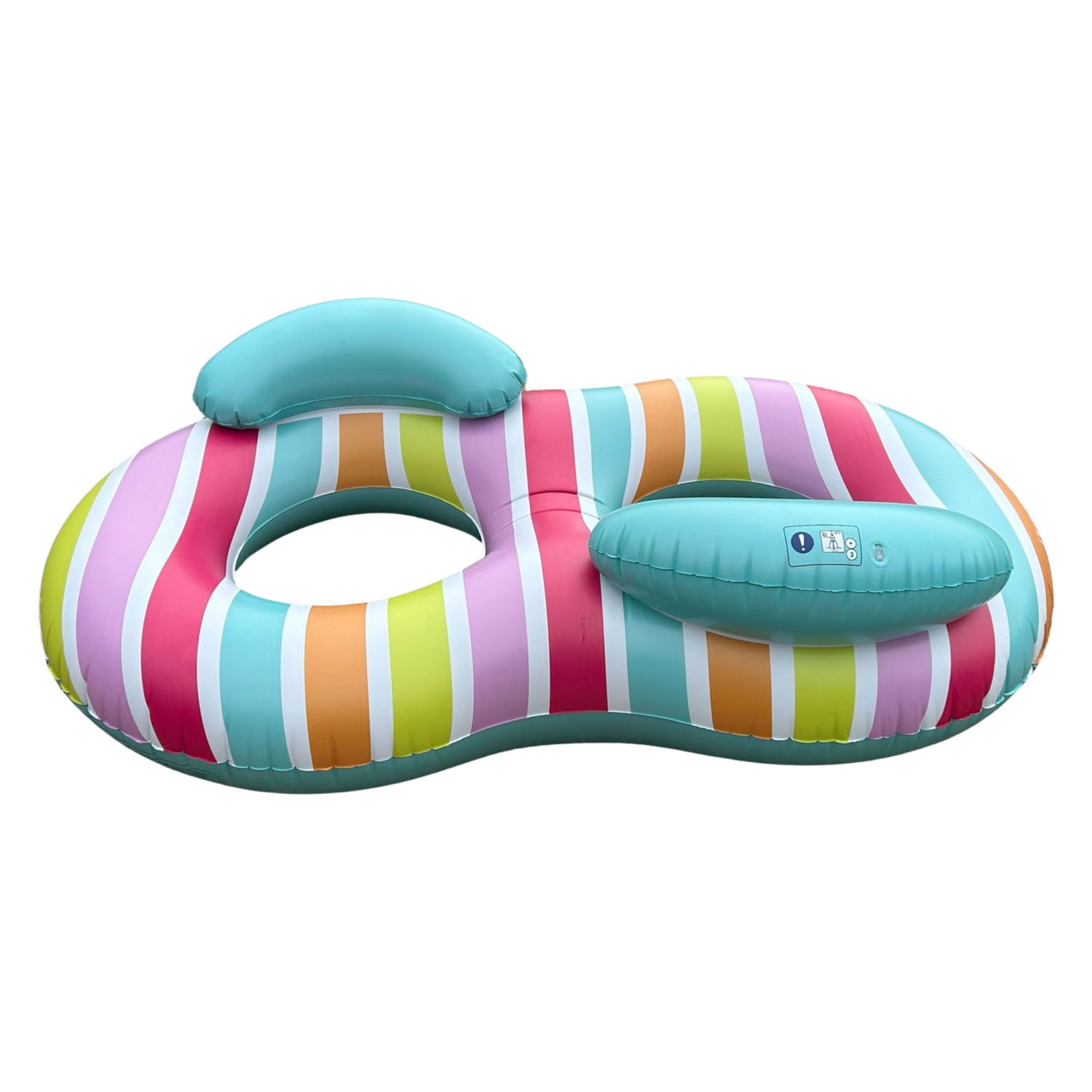 Swim Essentials Zwemring Dubbel Regenboog, 190cm