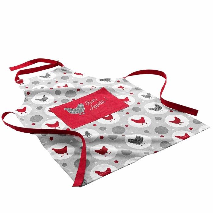 TABLIER ET POCHE 60X84CM COTON IMPRIME SUZETTE