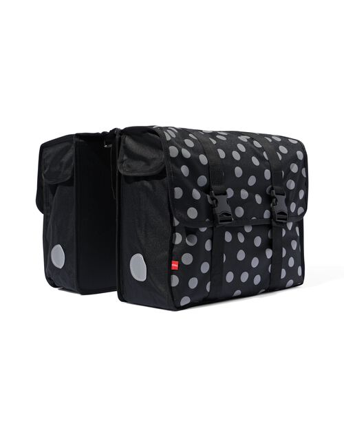 double sacoche vélo 40L recyclée pois