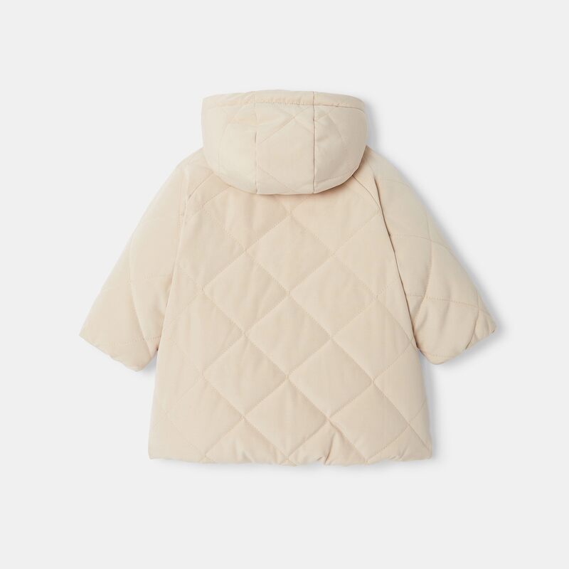Manteau matelassé doublé à capuche beige mixte Absorba