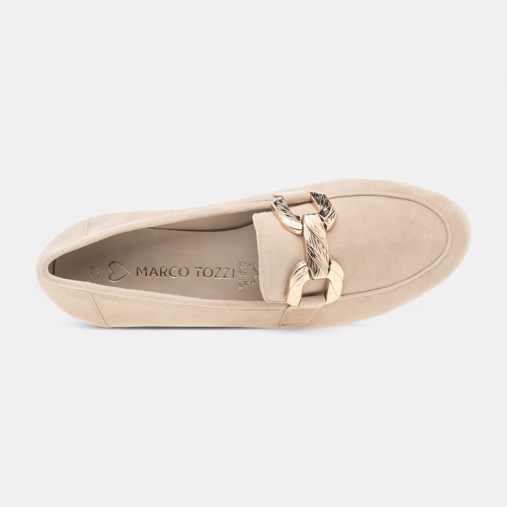 Mocassins Femme en cuir beige