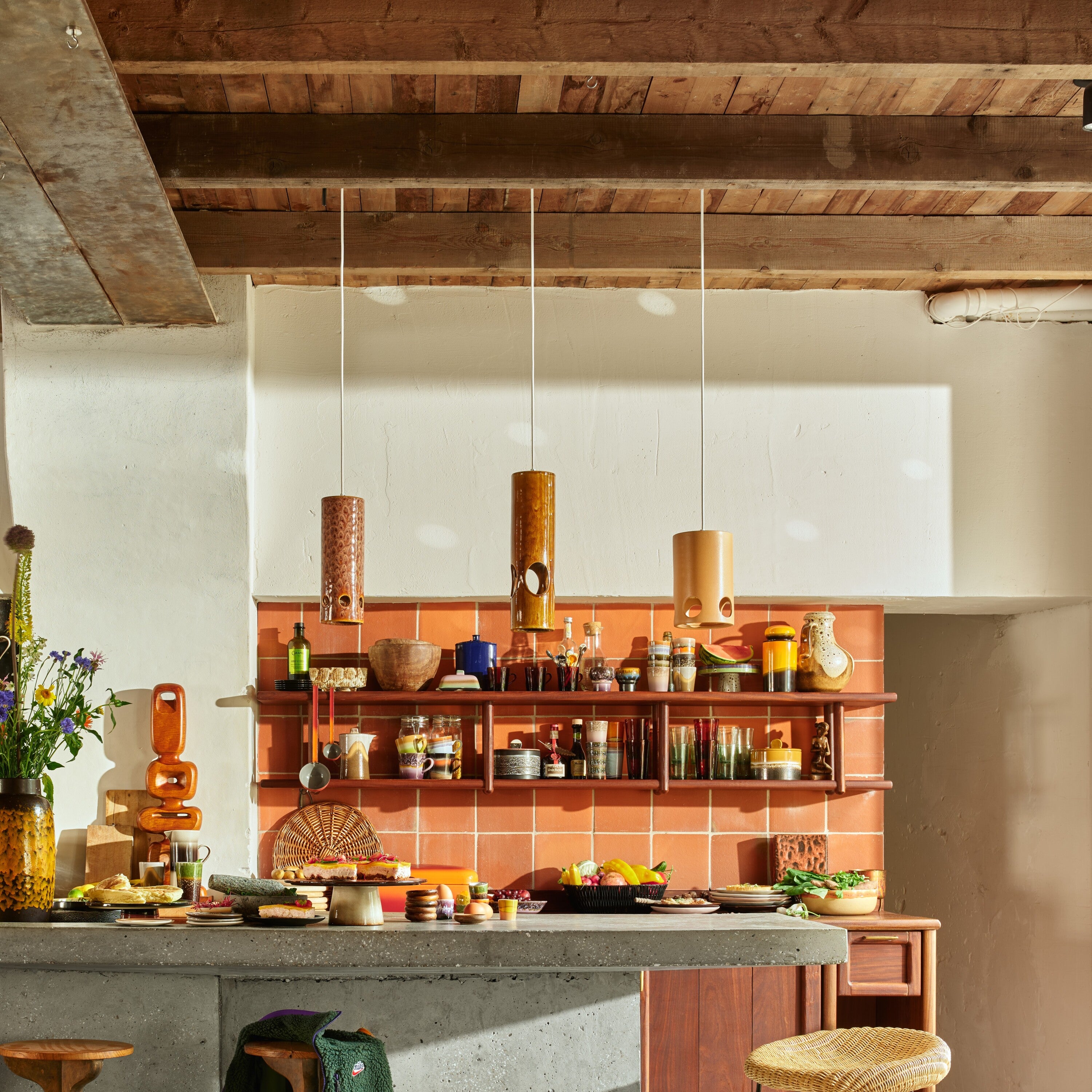 HKliving Ceramic Hanglamp - Lychee