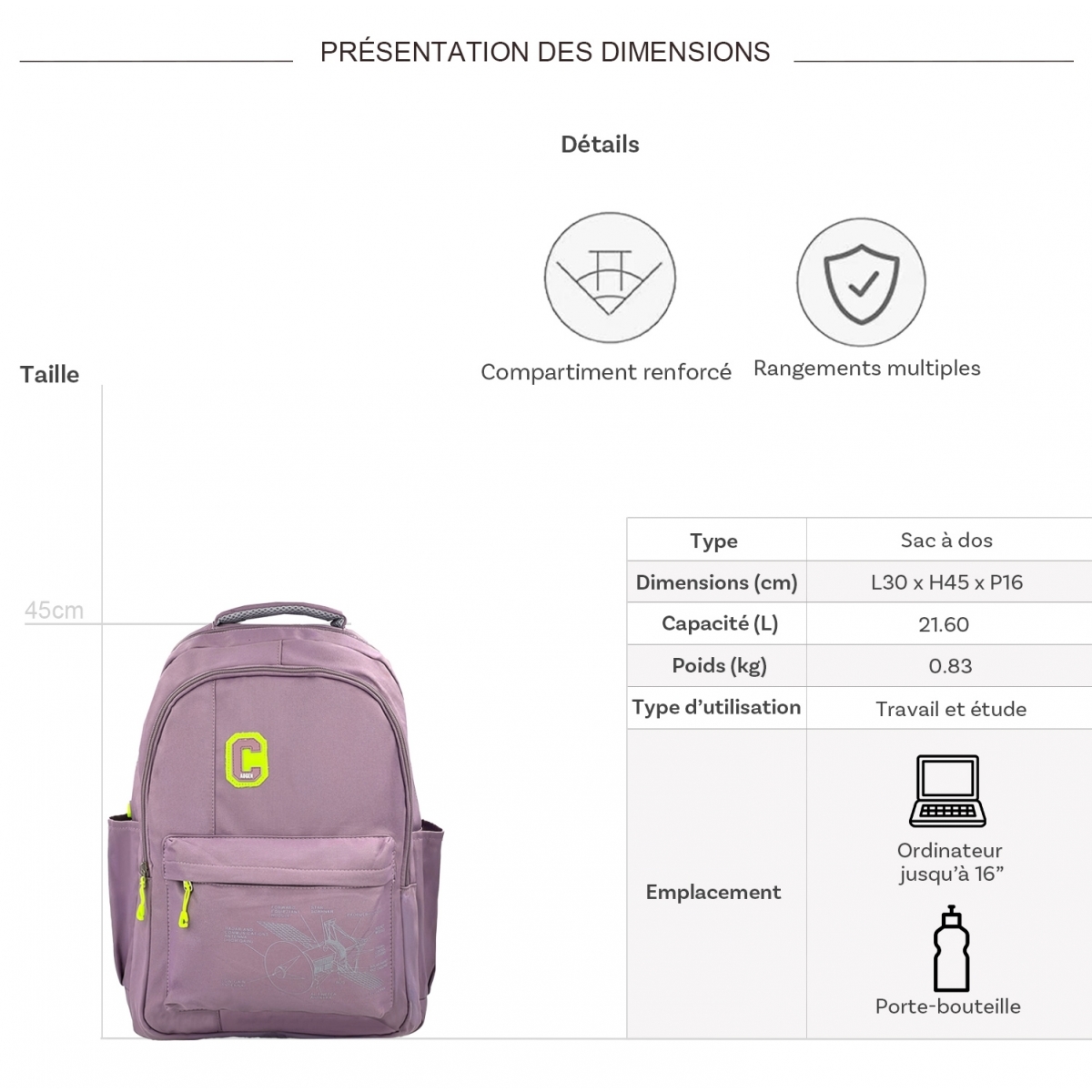 Les Sacs de K'rlot Sac à dos porte-ordinateur les sacs de K'rlot 16