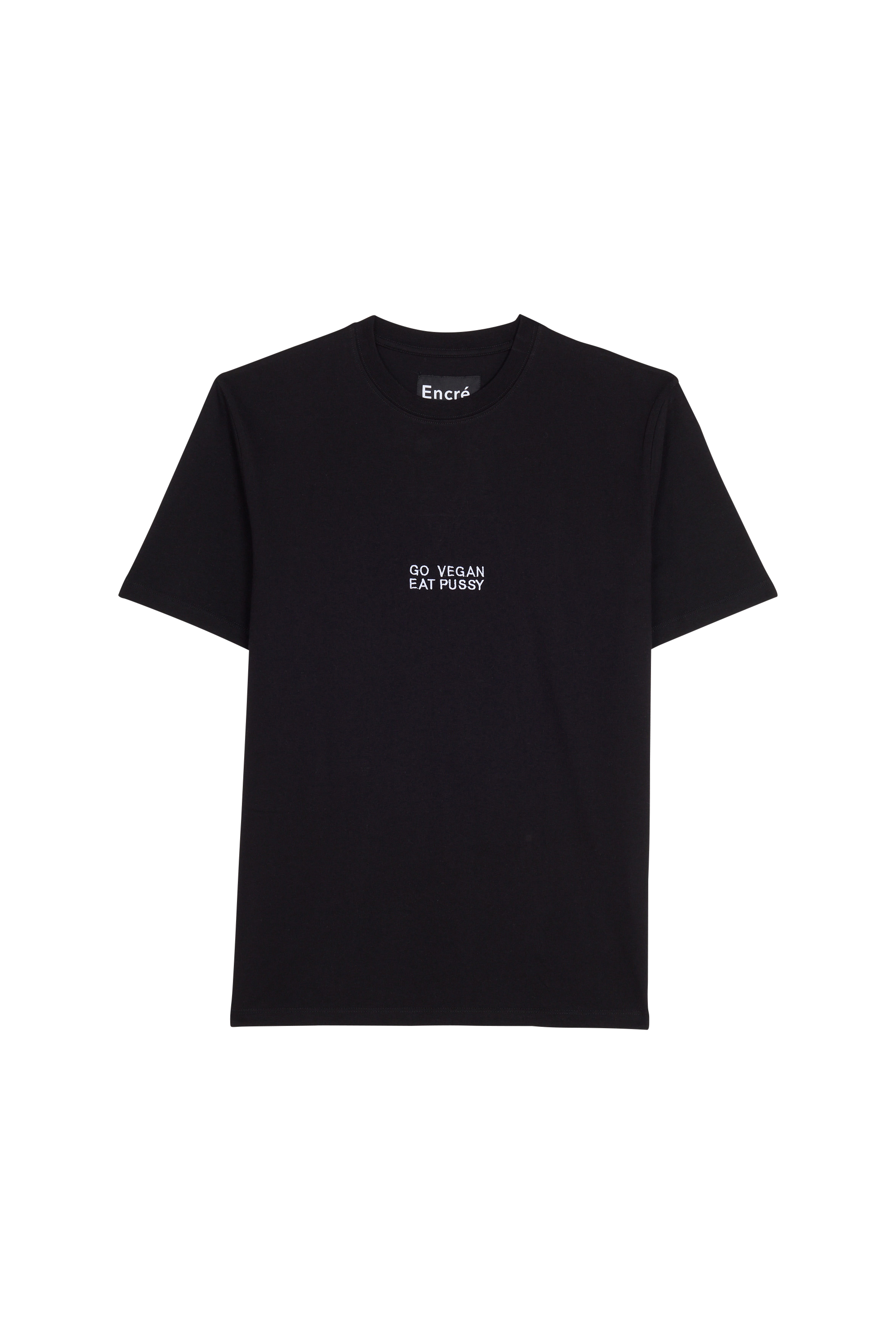 ENCRE T-shirt ENTS01GOVE GO VEGAN EAT P Noir
