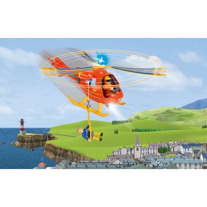 Feuerwehrmann Sam - Hubschrauber Wallaby mit Figur