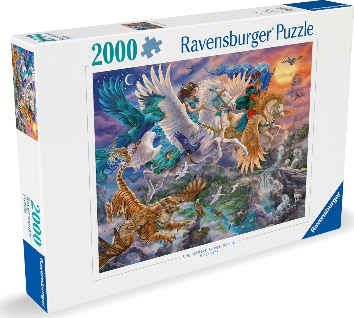 Ravensburger Puslespil - 2000 Brikker - Pegasus Og Venner