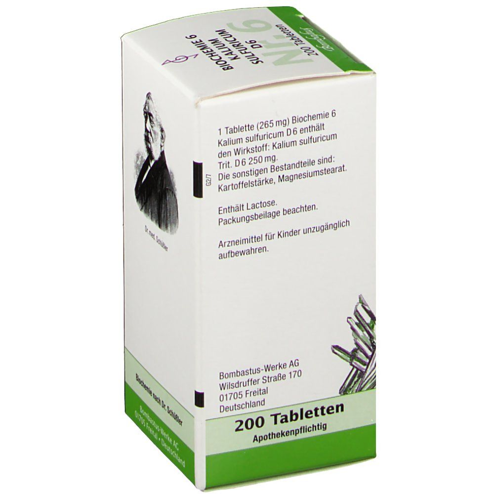 Bombastus Biochemie 6 Kalium sulfuricum D 6 Tabletten