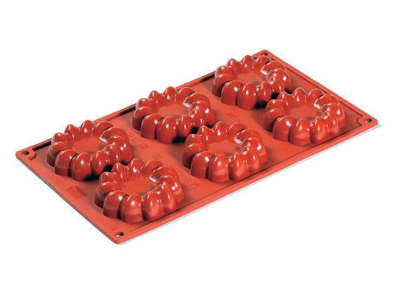 Moule silicone - 6 Saint Honoré Ø 8 cm - 30 x 17 cm - Pavoni
