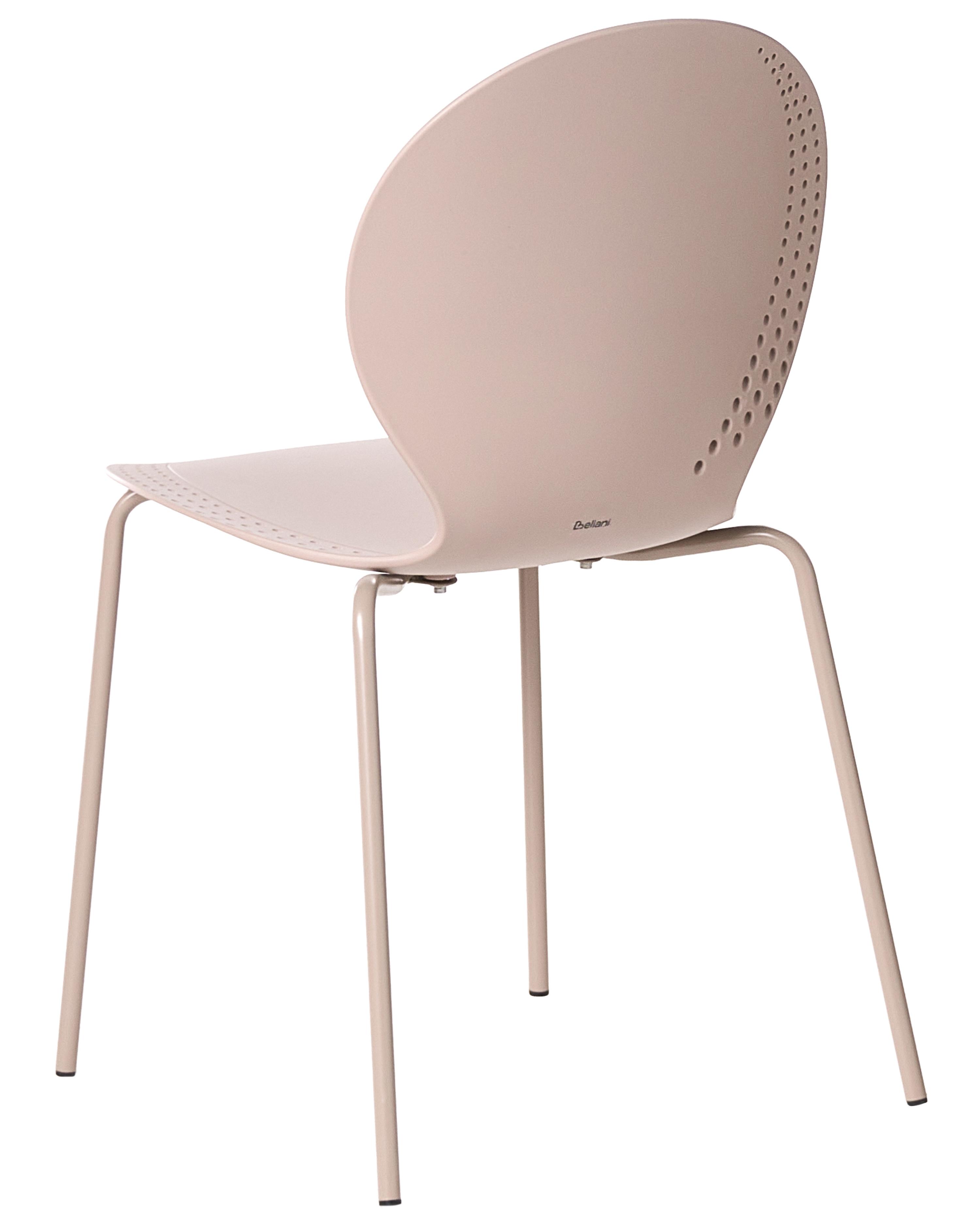 Set van 4 tuinstoelen MILOS stapelbaar Beige
