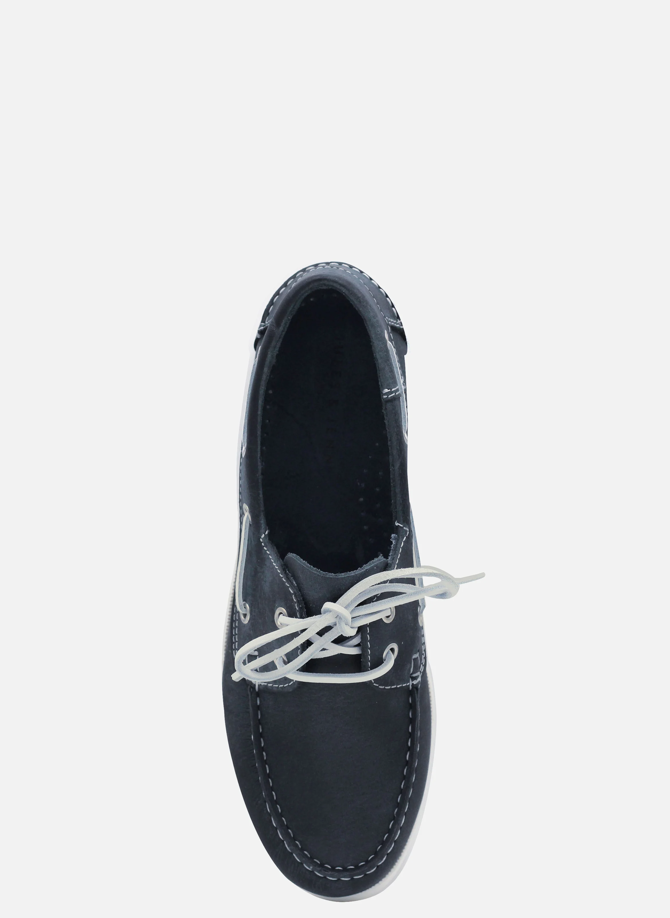 Chaussures bateau cuir mat brossé | Bleu