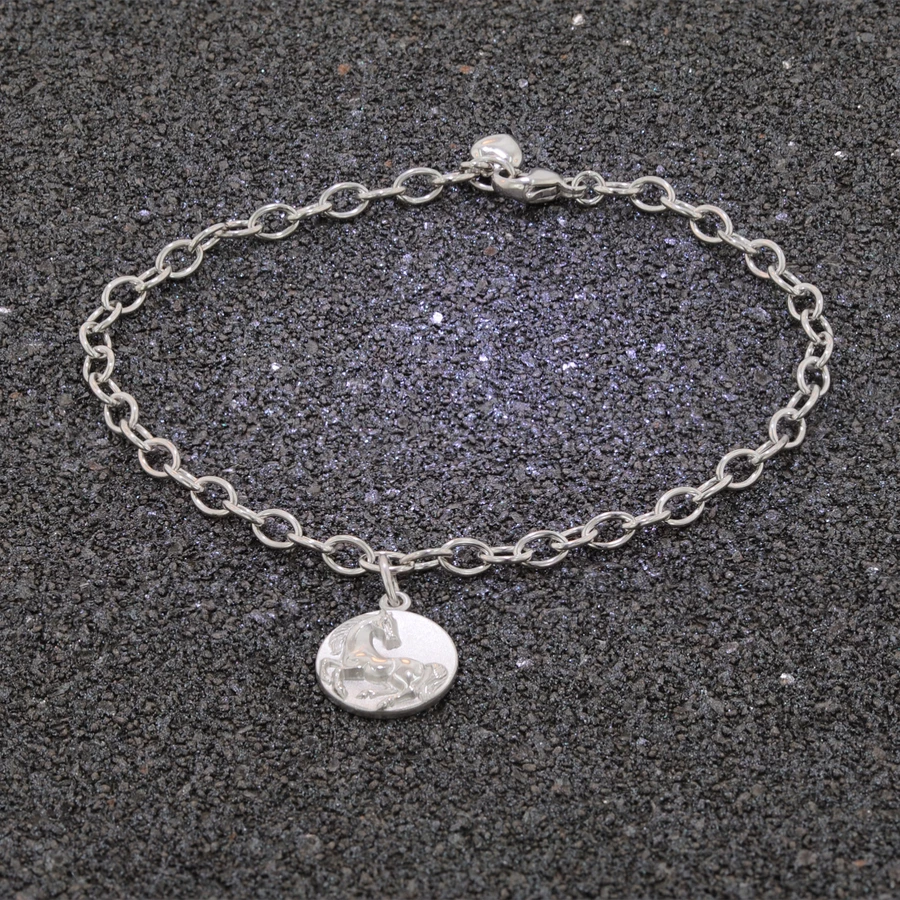 trendor Kinder-Armband mit Pferde-Anhänger 925 Silber silver