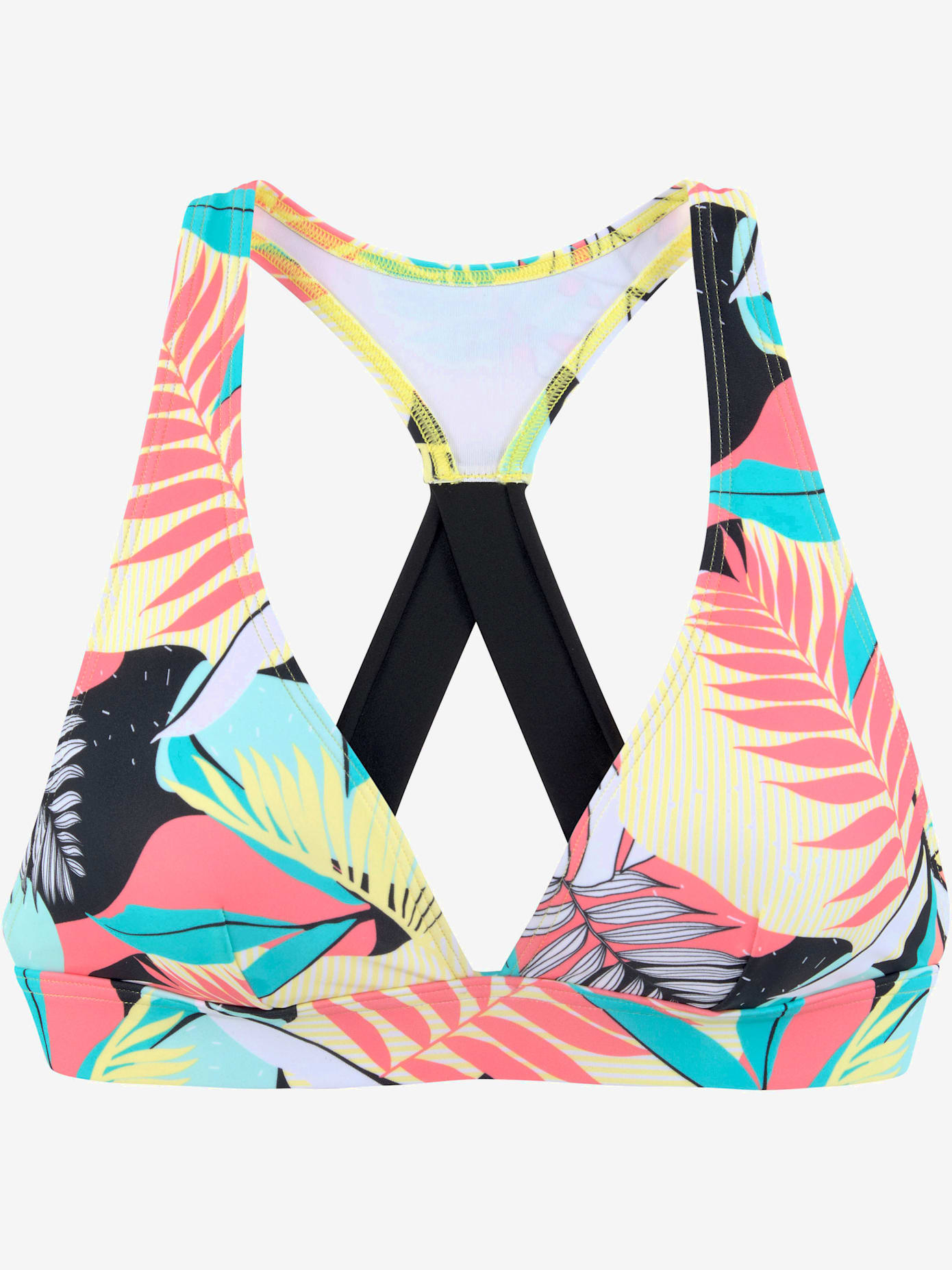 Haut de bikini triangle design tropical