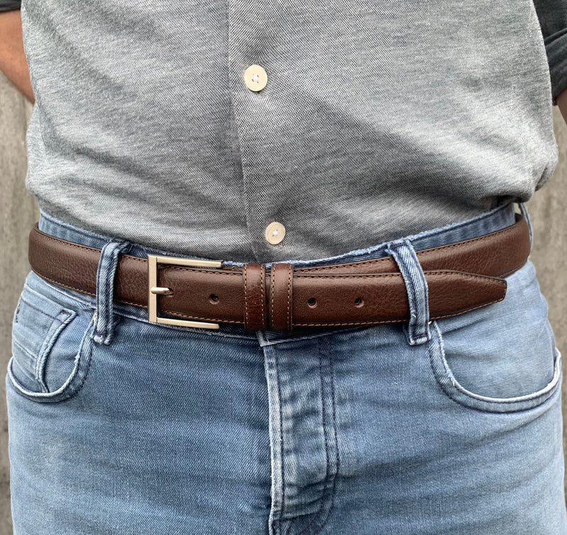 Milano Belts Centuur Bari Donkerbruin