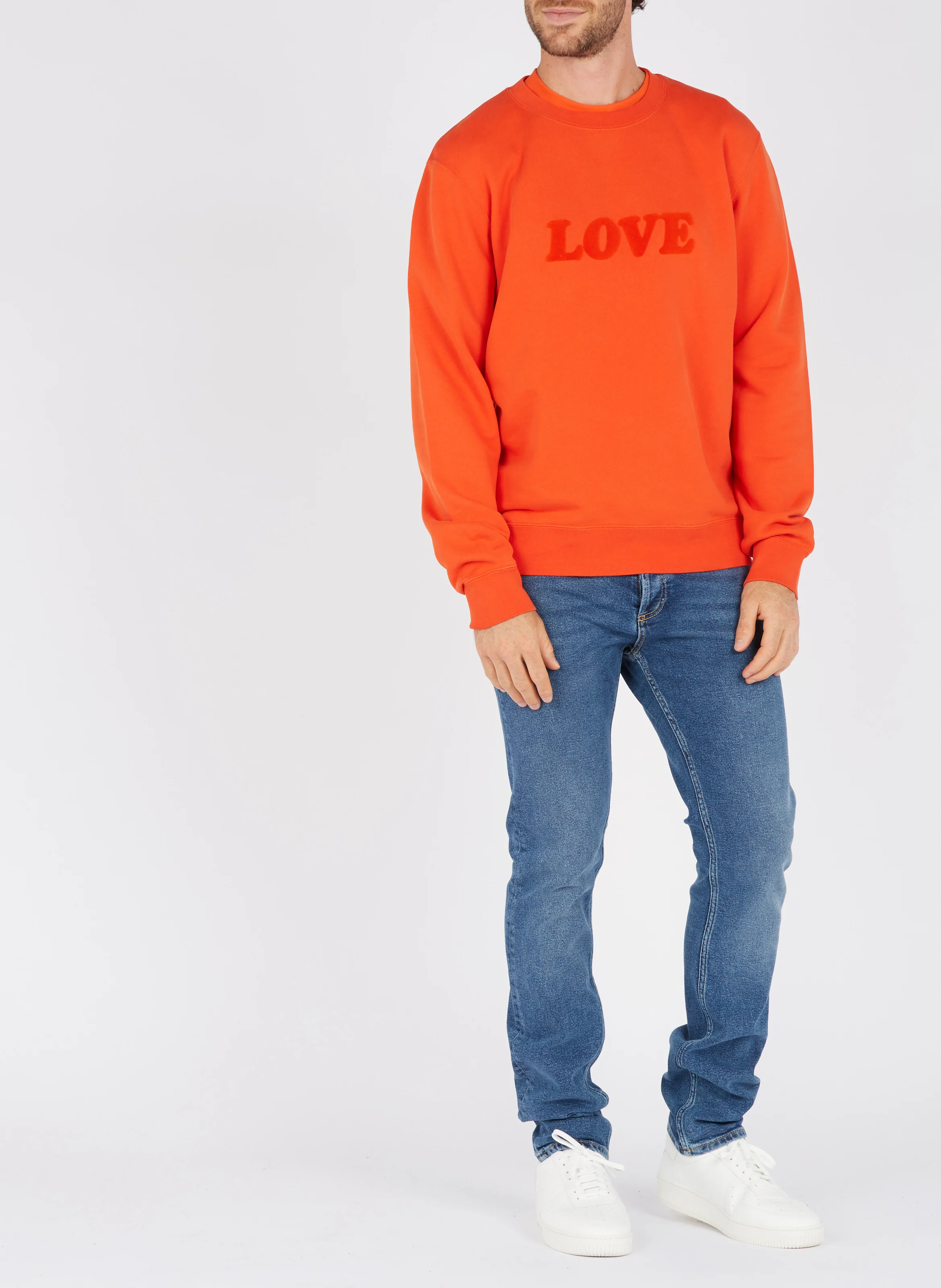 Jean slim taille normale en coton stretch | Bleu