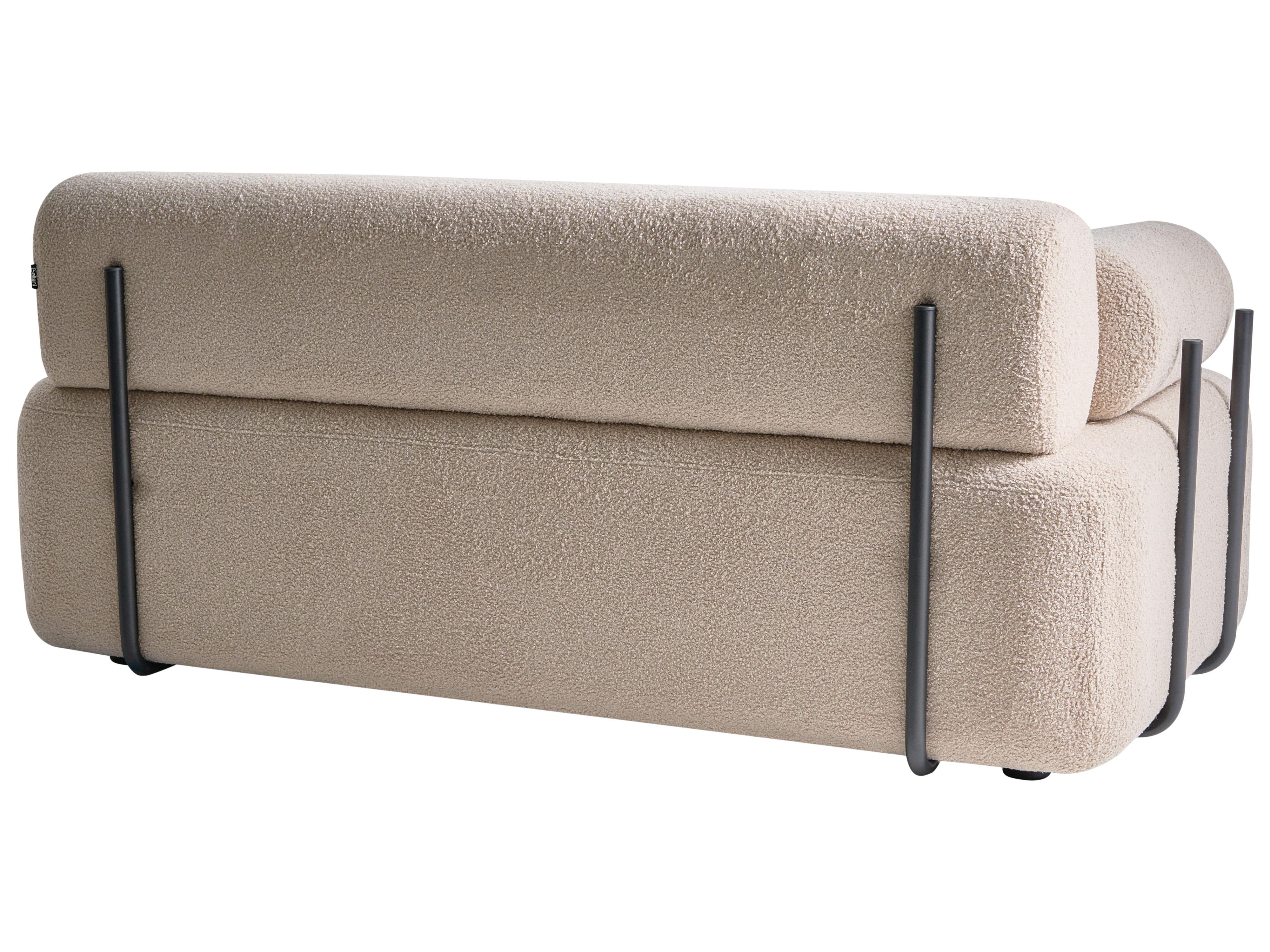 Bank 2-zits ELVA Bouclé Beige